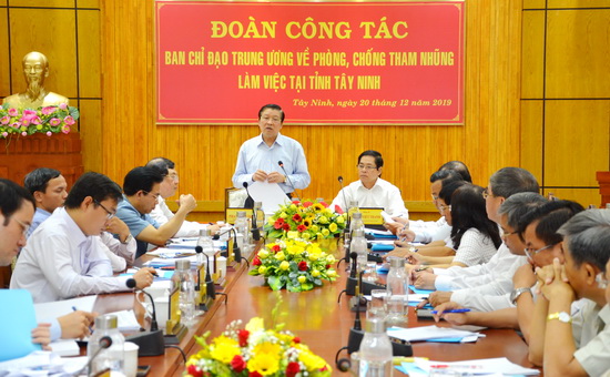 Đoàn công tác của Ban Chỉ đạo Trung ương về phòng, chống tham nhũng kiểm tra, đôn đốc tại tỉnh Tây Ninh