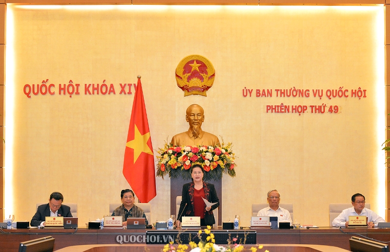 Chủ tịch Quốc hội Nguyễn Thị Kim Ngân phát biểu khai mạc Phiên họp thứ 49 của Ủy ban Thường vụ Quốc hội