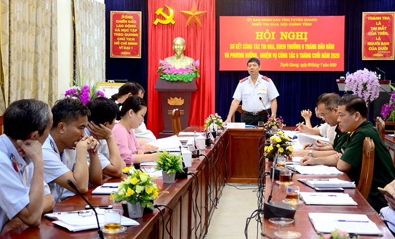 Khối thi đua Nội chính tỉnh Tuyên Quang tổ chức Hội nghị sơ kết công tác thi đua, khen thưởng 6 tháng đầu năm và phương hướng, nhiệm vụ công tác 6 tháng cuối năm 2020