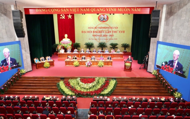 Lễ khai mạc Đại hội đại biểu Đảng bộ thành phố Hà Nội lần thứ 17, nhiệm kỳ 2020-2025 