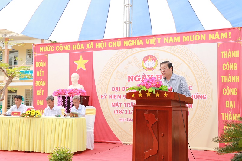  Đồng chí Phan Đình Trạc, Bí thư Trung ương Đảng, Trưởng Ban Nội chính Trung ương phát biểu tại Ngày hội
