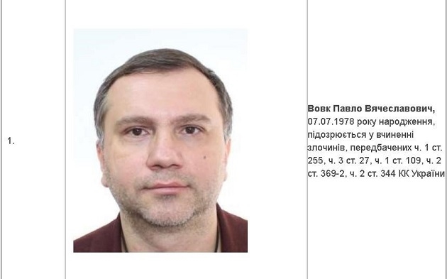 Thẩm phán Pavlo Vovk bị đưa vào danh sách truy nã. Ảnh: NABU