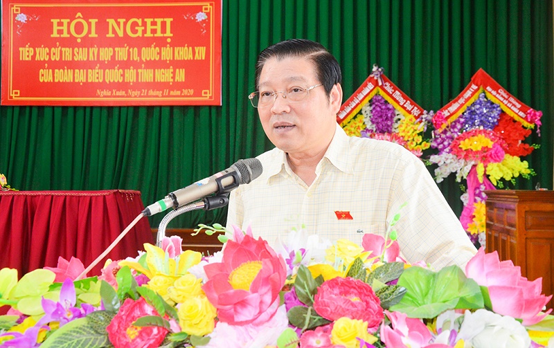 Đồng chí Phan Đình Trạc, Bí thư Trung ương Đảng, Trưởng Ban Nội chính Trung ương trả lời kiến nghị của cử tri huyện Quỳ Hợp