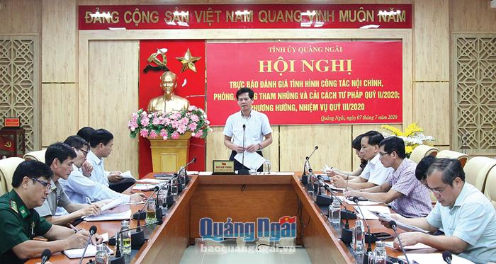 Một cuộc họp của các cơ quan Khối Nội chính Tỉnh ủy Quảng Ngãi