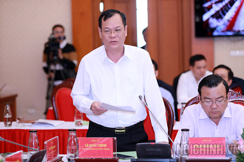 Đồng chí Lê Quốc Chỉnh, Phó Bí thư Thường trực Tỉnh ủy Nam Định