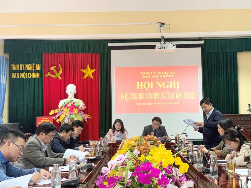 Hội nghị cán bộ, công chức Ban Nội chính Tỉnh ủy Nghệ An năm 2021