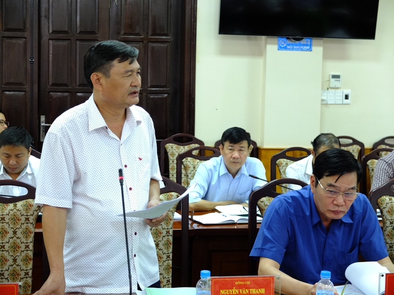 Đồng chí Nguyễn Văn Thanh, Phó trưởng Ban Nội chính Tỉnh ủy Bắc Giang phát biểu tại buổi Tọa đàm về nhận diện, đánh giá và xử lý những vấn đề phức tạp, nổi cộm do Ban Nội chính Trung ương tổ chức
