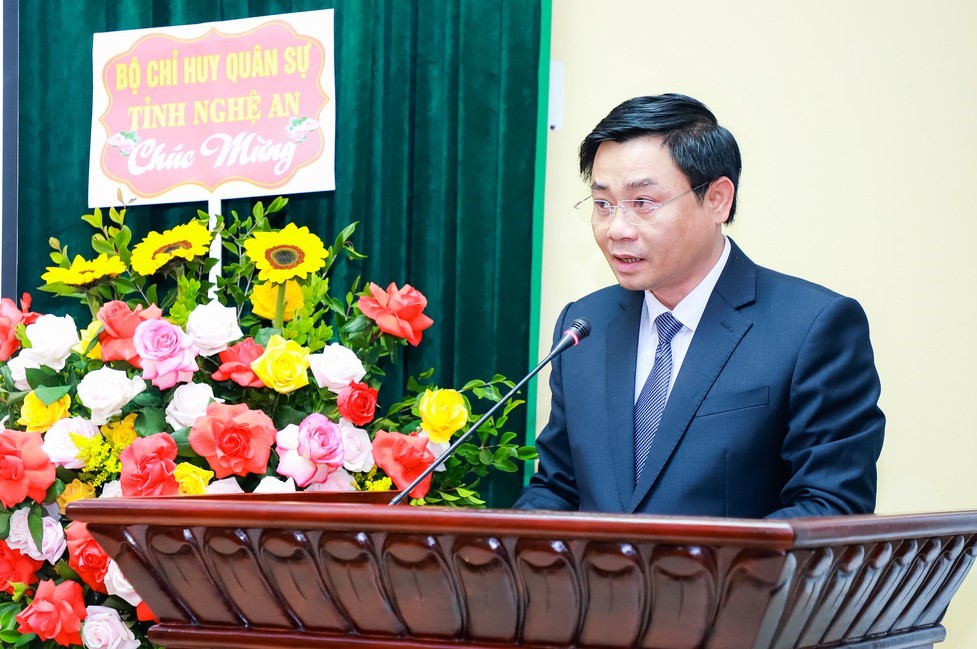  Đồng chí Hồ Lê Ngọc, Ủy viên Ban Thường vụ, Trưởng Ban Nội chính Tỉnh ủy trình bày diễn văn kỷ niệm