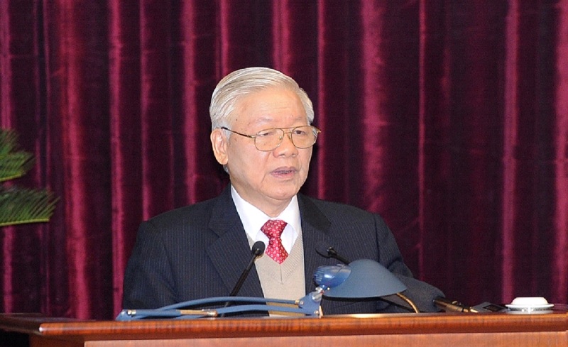  Tổng Bí thư, Chủ tịch nước Nguyễn Phú Trọng phát biểu khai mạc hội nghị. (Ảnh: ĐĂNG KHOA)