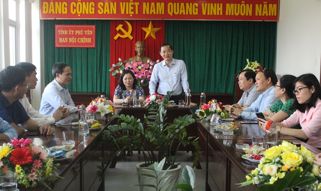 Đồng chí Nguyễn Thái Học, Phó trưởng Ban Nội chính Trung ương phát biểu 