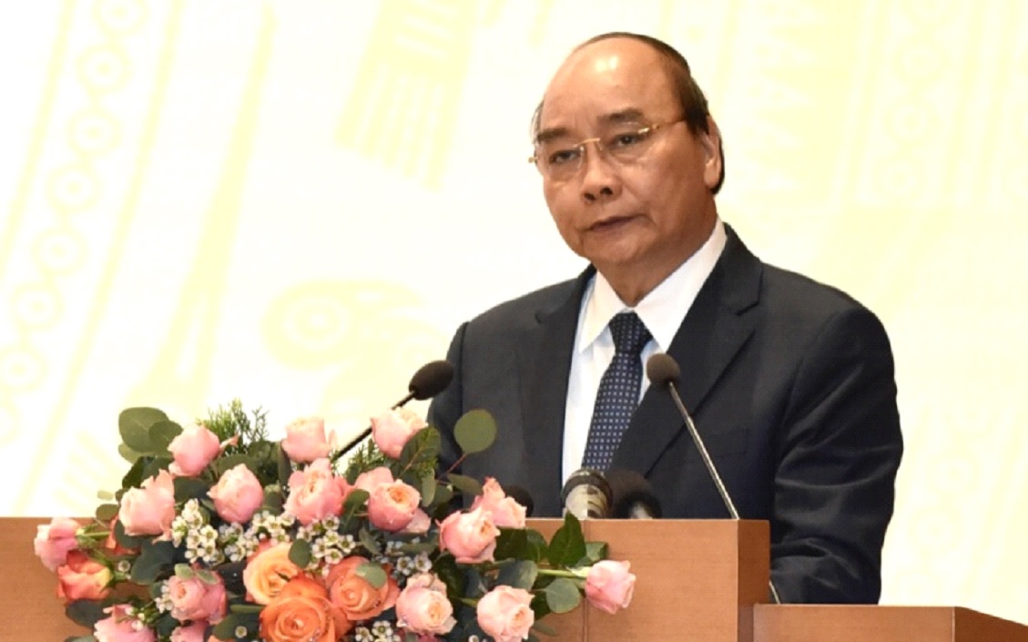 Thủ tướng Nguyễn Xuân Phúc phát biểu tại Hội nghị (Ảnh Trần Hải)