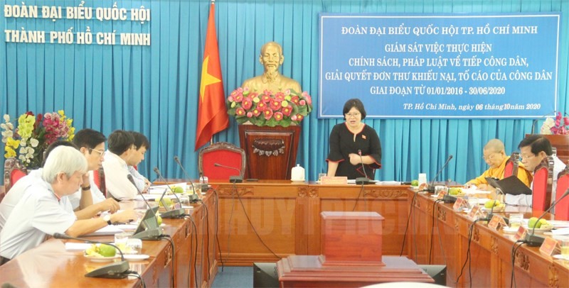 Đoàn đại biểu Quốc hội TP. Hồ Chí Minh giám sát việc thực hiện chính sách, pháp luật về tiếp công dân, giải quyết đơn thư khiếu nại, tố cáo của công dân tại Tp. Hồ Chí Minh