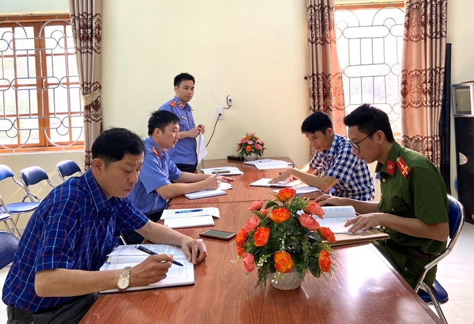 Viện kiểm sát nhân dân huyện Cao Lộc kiểm sát việc thi hành án treo, án cải tạo không giam giữ tại UBND xã Hợp Thành, huyện Cao Lộc (tháng 3/2021)