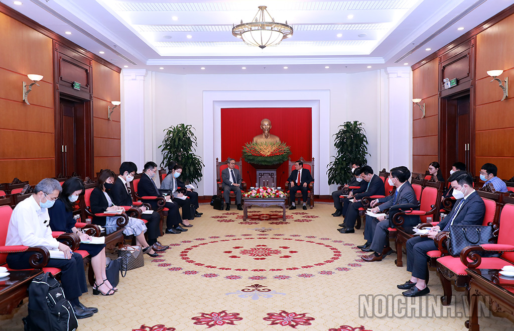 Quang cảnh buổi tiếp Đại sứ Nhật Bản tại Việt Nam