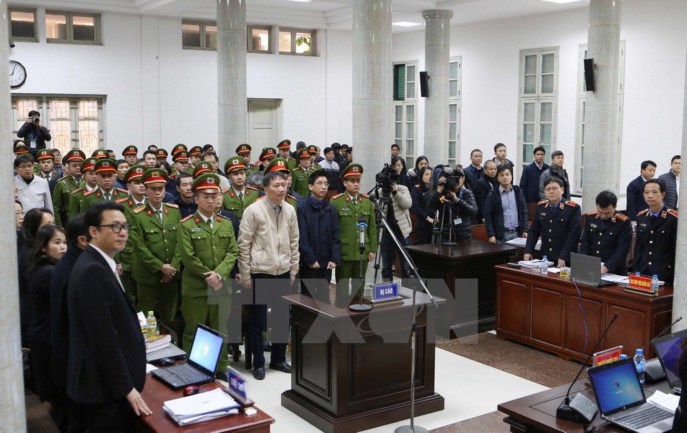 Phiên tòa xét xử sơ thẩm bị cáo Trịnh Xuân Thanh và đồng phạm, bị truy tố về tội 