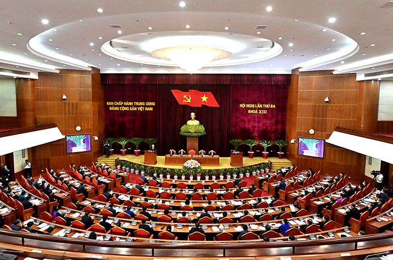Toàn cảnh phiên khai mạc Hội nghị lần thứ 3 Ban Chấp hành Trung ương Đảng Cộng sản Việt Nam khóa XIII