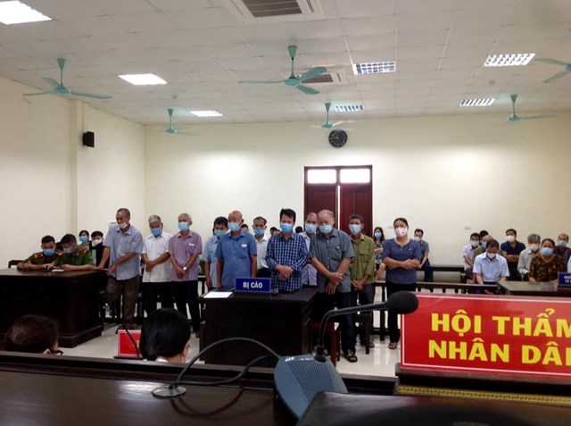 TAND tỉnh Nam Định xét xử sơ thẩm vụ án “Lạm dụng quyền hạn trong thi hành công vụ” xảy ra tại xã Hải Anh, huyện Hải Hậu (tháng 8/2021)