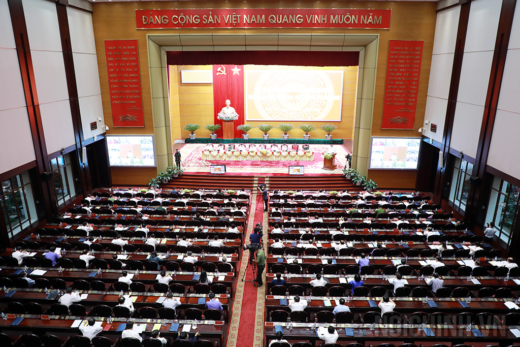 Toàn cảnh Hội nghị toàn quốc các cơ quan nội chính triển khai thực hiện Nghị quyết Đại hội lần thứ XIII của Đảng 