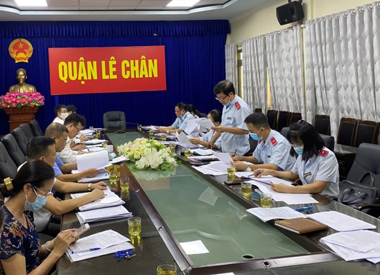 Thanh tra Thành phố Hải Phòng tổ chức Hội nghị công bố quyết định thanh tra việc chấp hành pháp luật về quản lý và sử dụng đất đai tại quận Lê Chân (tháng 8/2021)