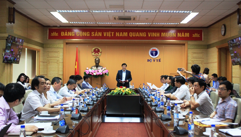 Một cuộc họp trực tuyến của Bộ Y tế điểm cầu Hà Nội