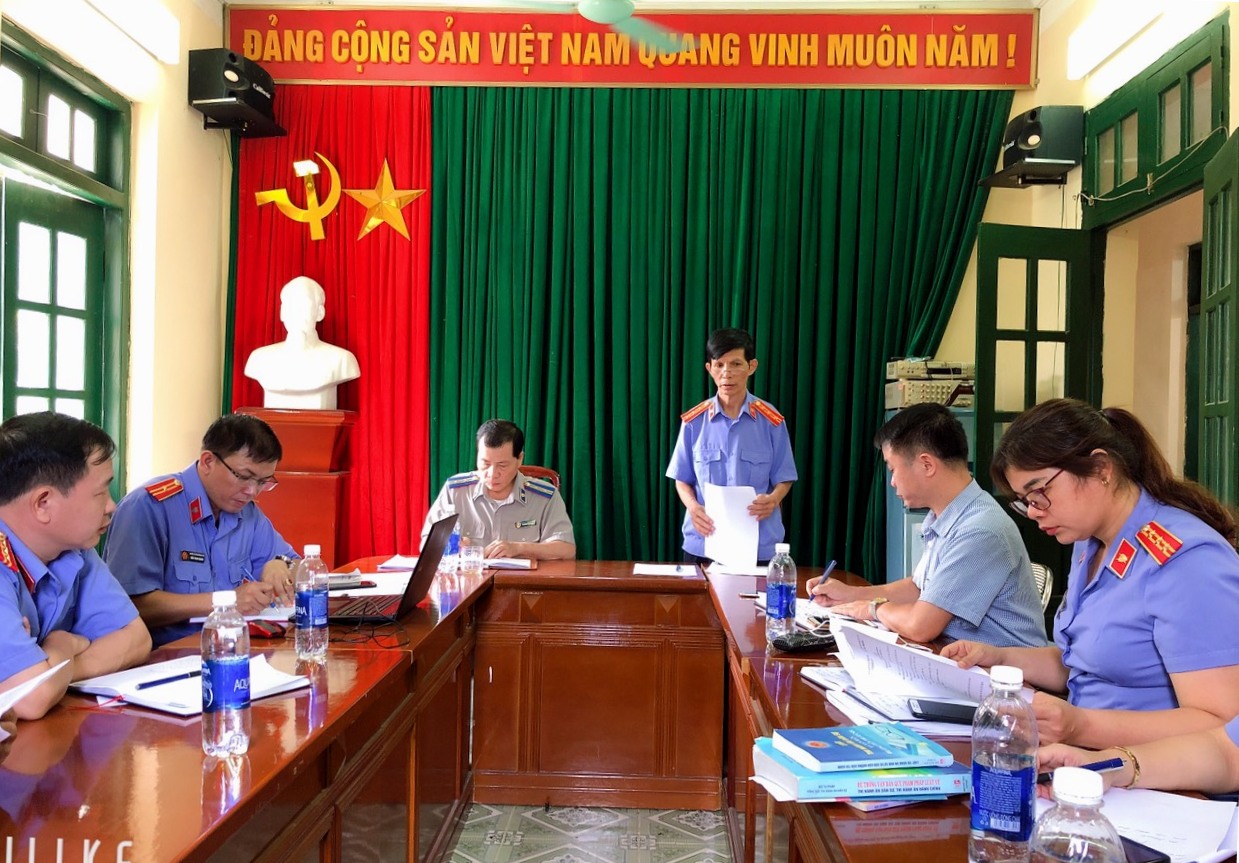 Viện Kiểm sát nhân dân tỉnh Bắc Kạn trực tiếp kiểm sát việc tuân theo pháp luật trong công tác thi hành án dân sự tại Chi cục Thi hành án dân sự huyện Ngân Sơn (tháng 8/2021)