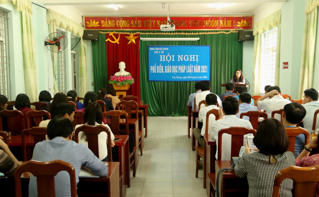 Sở Y tế tỉnh Bắc Giang tổ chức Hội nghị phổ biến, giáo dục pháp luật năm 2021(tháng 4/2021)