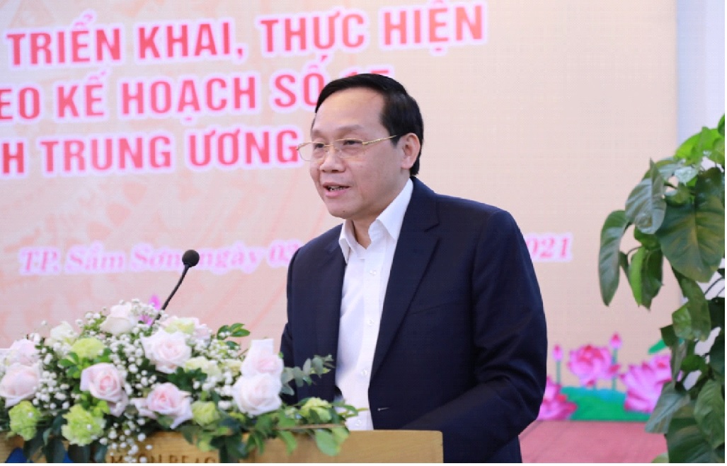 Đồng chí Nguyễn Thanh Hải, Phó trưởng Ban Nội chính Trung ương phát biểu kết luận Hội nghị