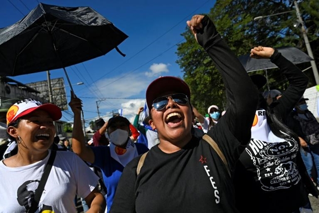 Biểu tình chống tham nhũng ở San Salvador ngày 12/12 (ảnh: AFP)