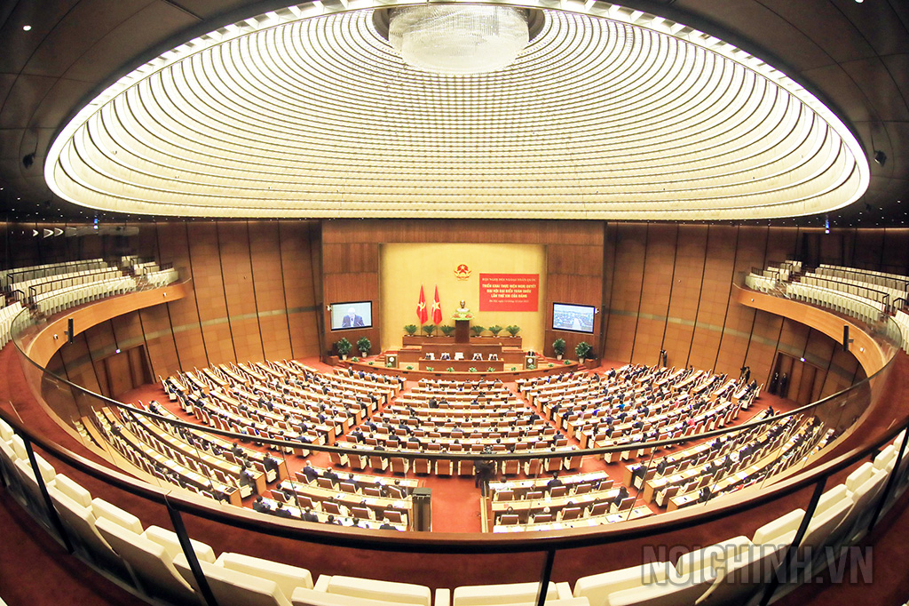 Toàn cảnh Hội nghị tại Hội trường Diên Hồng, Tòa nhà Quốc hội
