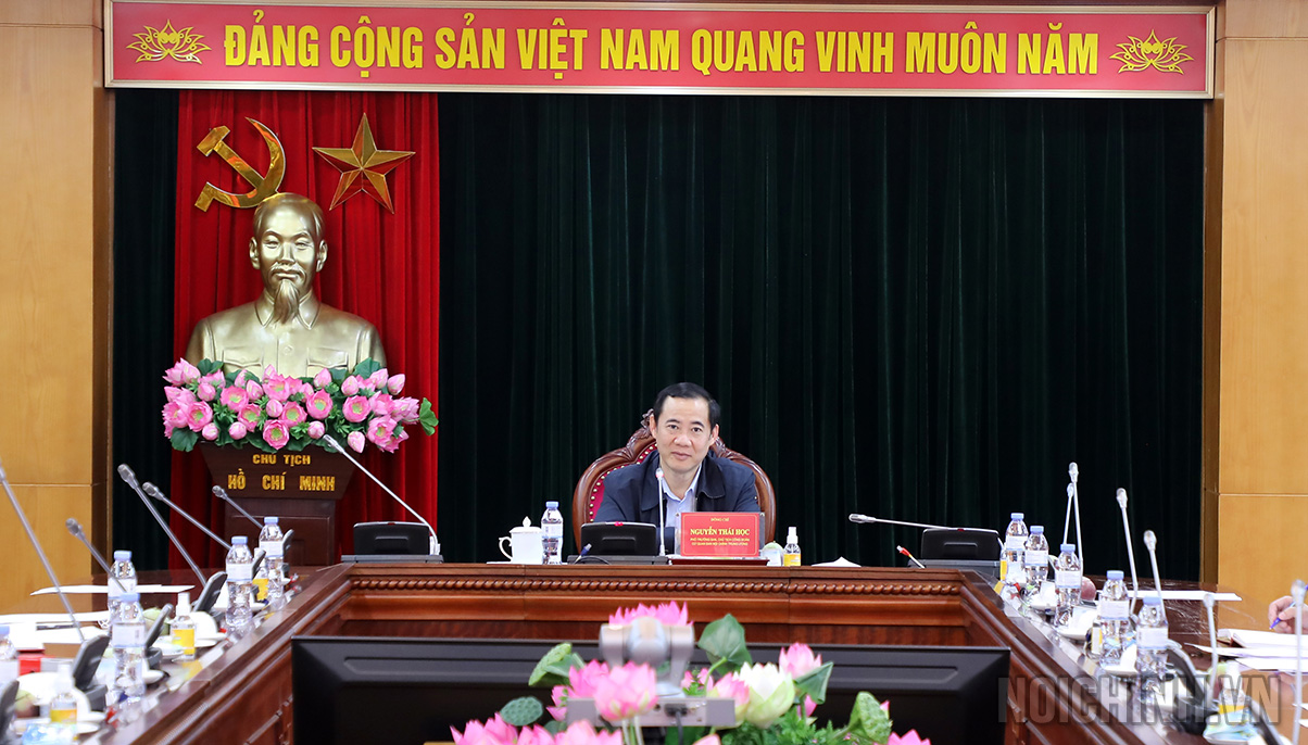 Đồng chí Nguyễn Thái Học, Phó trưởng Ban, Chủ tịch Công đoàn Cơ quan Ban Nội chính Trung ương chủ trì Hội nghị