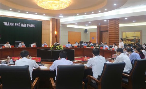 Một cuộc họp của Ủy ban nhân dân thành phố Hải Phòng