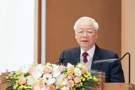 Đồng chí Tổng Bí thư Nguyễn Phú Trọng phát biểu chỉ đạo Hội nghị