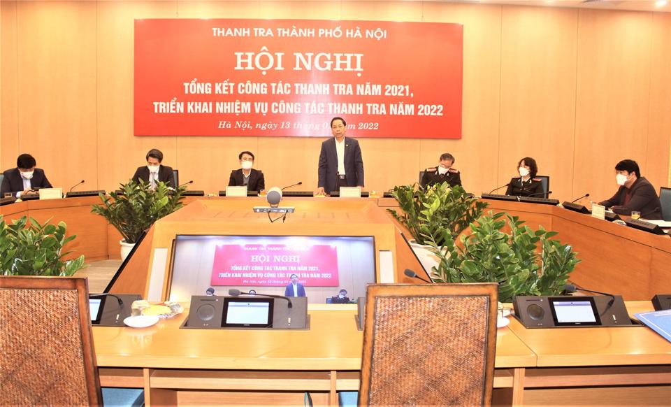 Hội nghị trực tuyến tổng kết công tác năm 2021 và triển khai nhiệm vụ năm 2022 với các quận, huyện trên địa bàn thành phố Hà Nội 