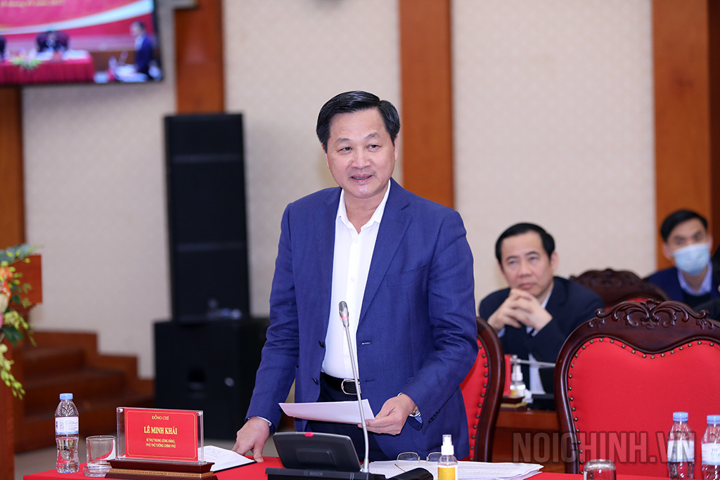 Đồng chí Lê Minh Khái, Bí thư Trung ương Đảng, Phó Thủ tướng Chính phủ