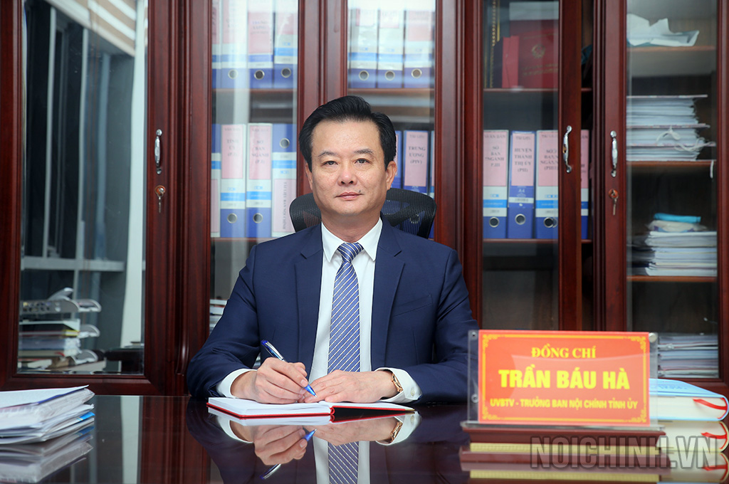 Đồng chí Trần Báu Hà, Ủy viên Ban Thường vụ, Trưởng Ban Nội chính Tỉnh ủy Hà Tĩnh