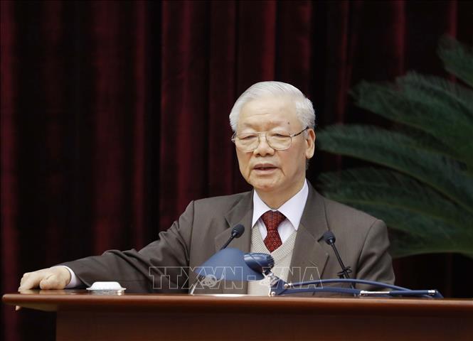 Tổng Bí thư Nguyễn Phú Trọng phát biểu tại Hội nghị. Ảnh: Phương Hoa/TTXVN