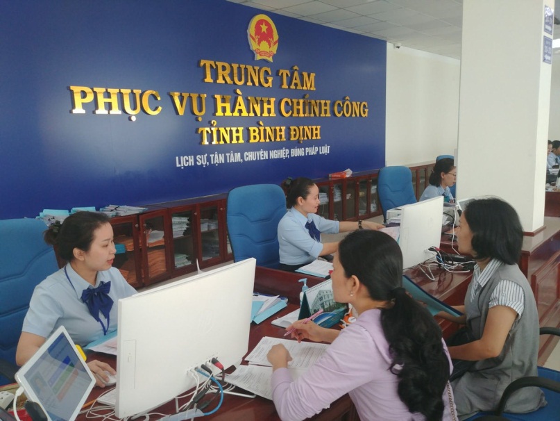Quang cảnh Trung tâm phục vụ hành chính công tỉnh Bình Định. (Ảnh Minh họa)