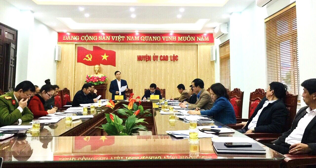  Ban Nội chính Tỉnh ủy Lạng Sơn kiểm tra công tác phòng, chống tham nhũng đối với Ban Thường vụ Huyện ủy Cao Lộc