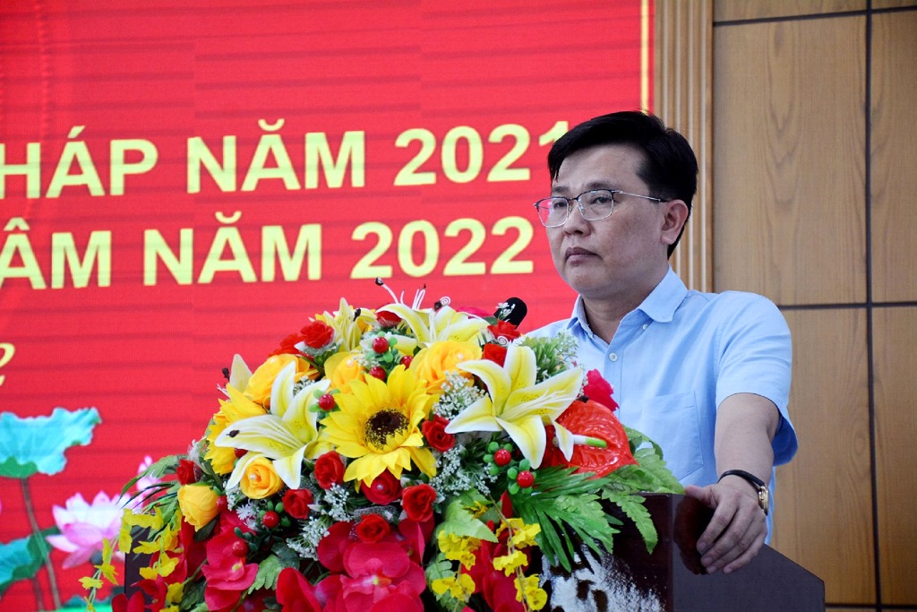 Phó Bí thư Thường trực Tỉnh ủy, Trưởng Ban Chỉ đạo cải cách tư pháp tỉnh - Nguyễn Thanh Hải phát biểu tại Hội nghị