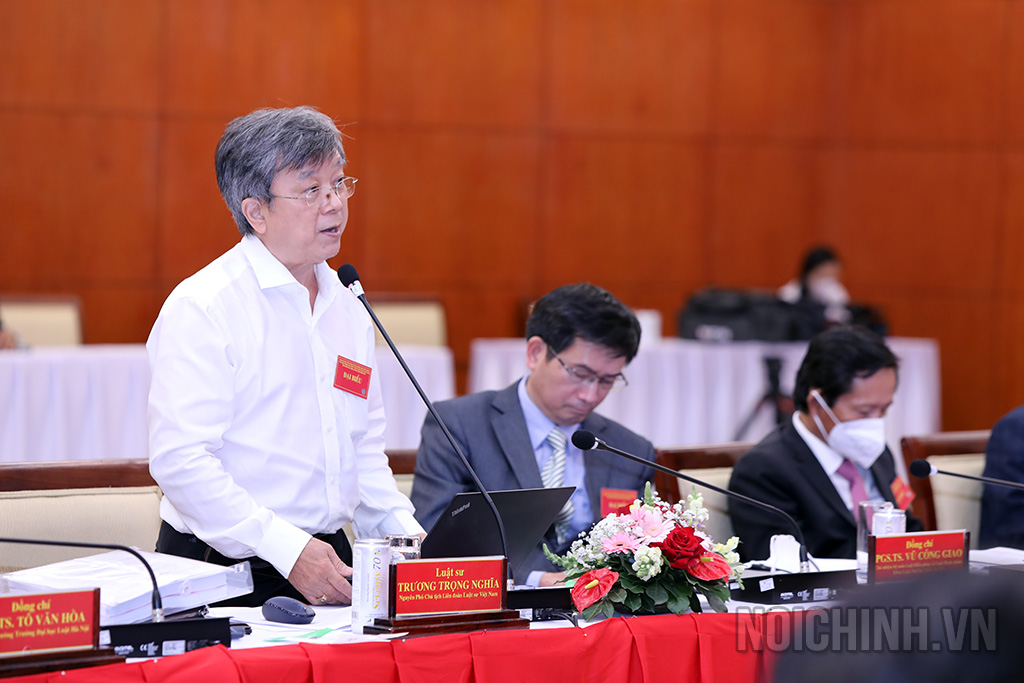 Luật sư Trương Trọng Nghĩa, nguyên Phó Chủ tịch Liên đoàn Luật sư Việt Nam