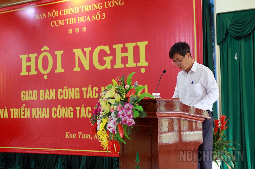Đồng chí Ngô Trung Việt, Trưởng phòng Tổng hợp và Theo dõi công tác PCTN, Ban Nội chính Tỉnh ủy Khánh Hoà