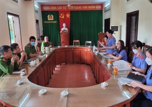 Viện KSND tỉnh Quảng Ngãi kiểm sát trực tiếp việc giải quyết đơn khiếu nại, tố cáo về hoạt động tư pháp tại Cơ quan Cảnh sát điều tra Công an thành phố Quảng Ngãi (tháng 4/2022)