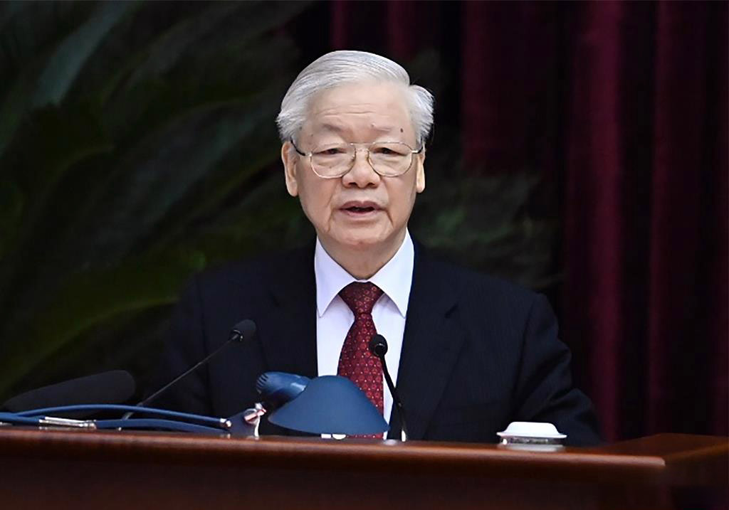  Tổng Bí thư Nguyễn Phú Trọng phát biểu khai mạc Hội nghị (ảnh Đăng Khoa)