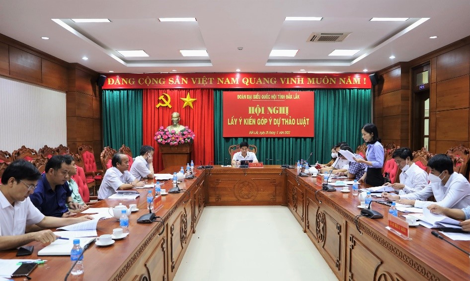  Đoàn Đại biểu Quốc hội tỉnh Đắk Lắk tổ chức Hội nghị lấy ý kiến góp ý cho các dự thảo Luật (tháng 5/2022) 