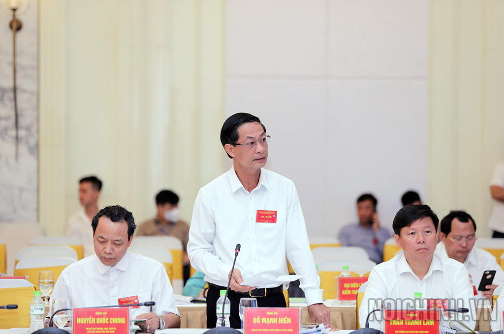 Đồng chí Đỗ Mạnh Hiến, Phó Bí thư Thường trực Thành ủy Hải Phòng