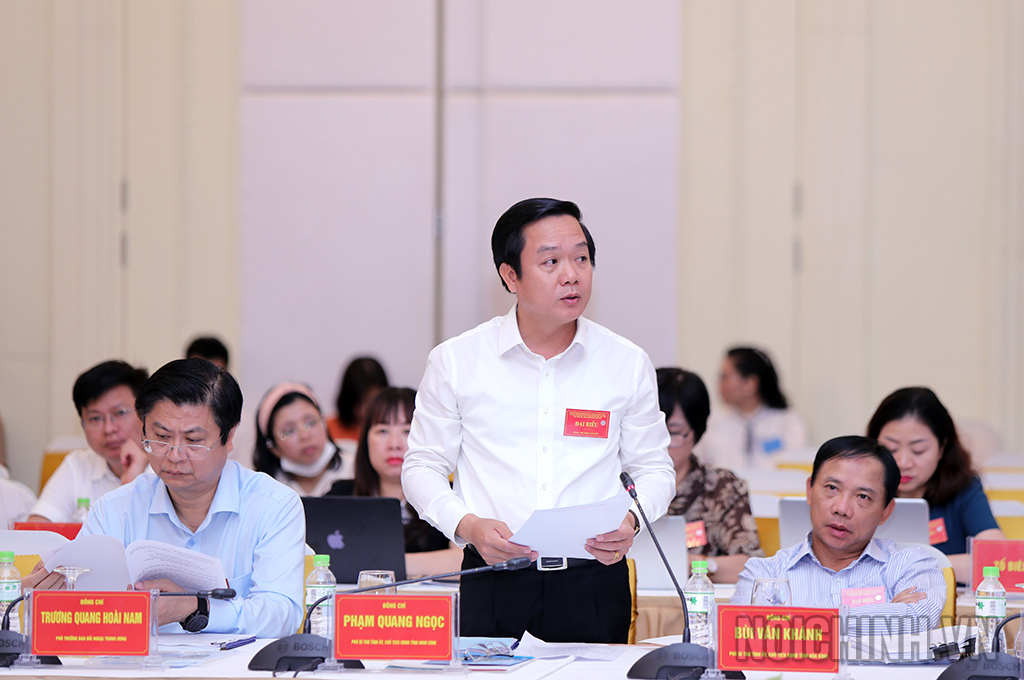 Đồng chí Phạm Quang Ngọc, Phó Bí thư Tỉnh ủy, Chủ tịch UBND tỉnh Ninh Bình