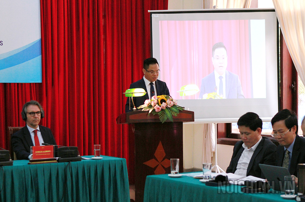 Luật sư Nguyễn Thanh Hà, Chủ tịch Công ty Luật SB Law tham luận tại Hội thảo