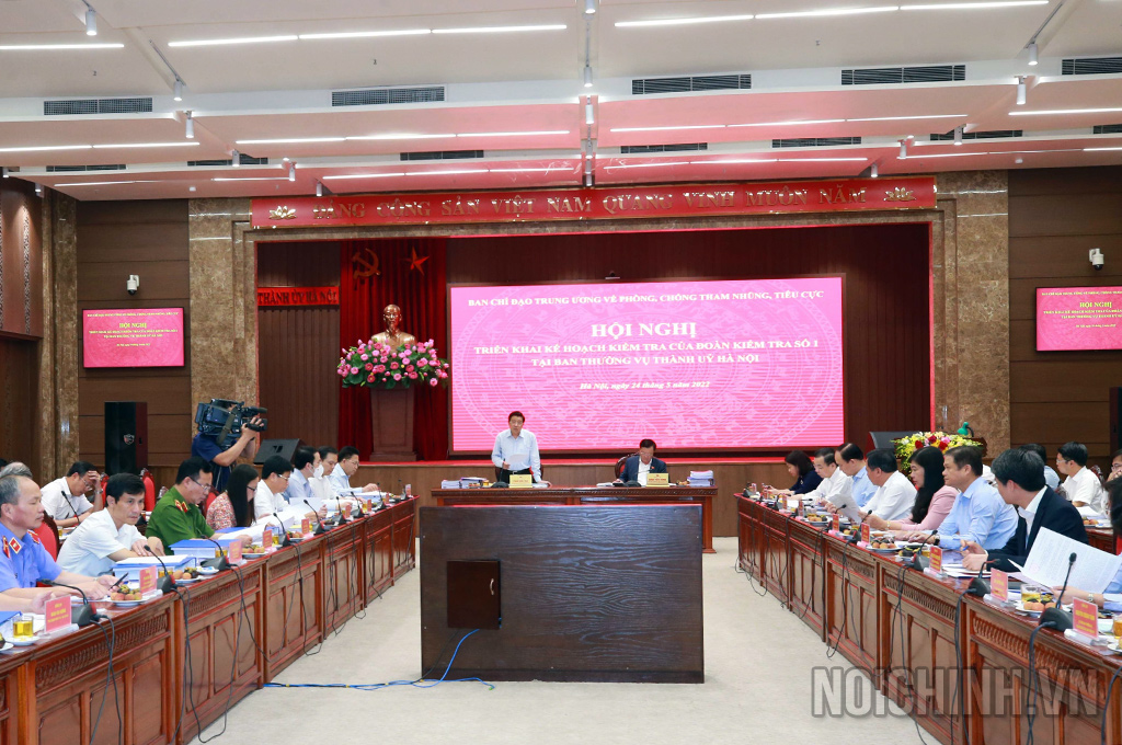Đoàn kiểm tra của Ban Chỉ đạo Trung ương về phòng, chống tham nhũng, tiêu cực triển khai kế hoạch kiểm tra tại Thành ủy Hà Nội