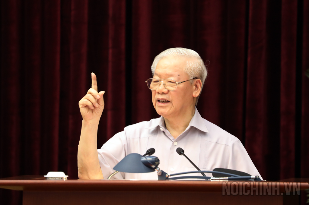 Đồng chí Nguyễn Phú Trọng, Tổng Bí thư, Trưởng Ban Chỉ đạo Trung ương về phòng, chống tham nhũng, tiêu cực kết luận Hội nghị