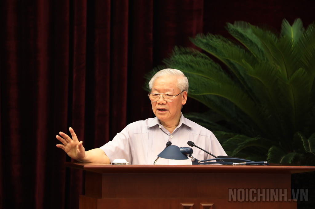 Đồng chí Nguyễn Phú Trọng, Tổng Bí thư, Trưởng Ban Chỉ đạo Trung ương về phòng, chống tham nhũng, tiêu cực kết luận Hội nghị